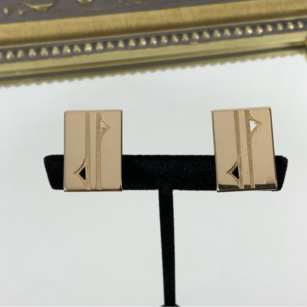 Vintage SWANK Cuff Links - Gold tone Pair Men's